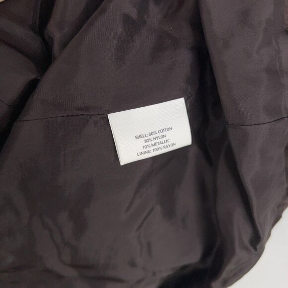 Eileen Fisher Coat Womens XS Steel Satin Metallic Jacket Crinkled Trench Luxury - Picture 5 of 13